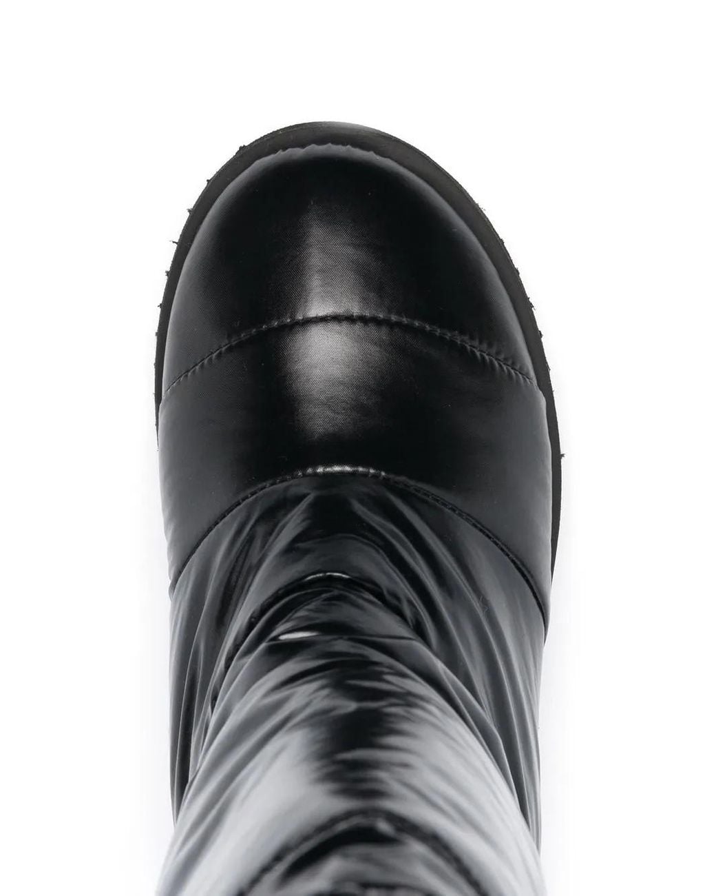 Gia Borghini Black Patent Padded Knee-High Boots