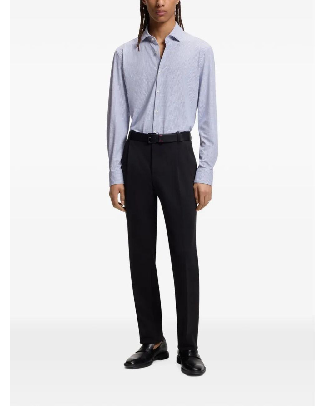 HUGO Blue Patterned Shirt for men