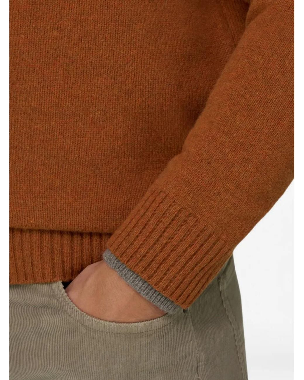Boggi Brown Crew Neck Jumper for men
