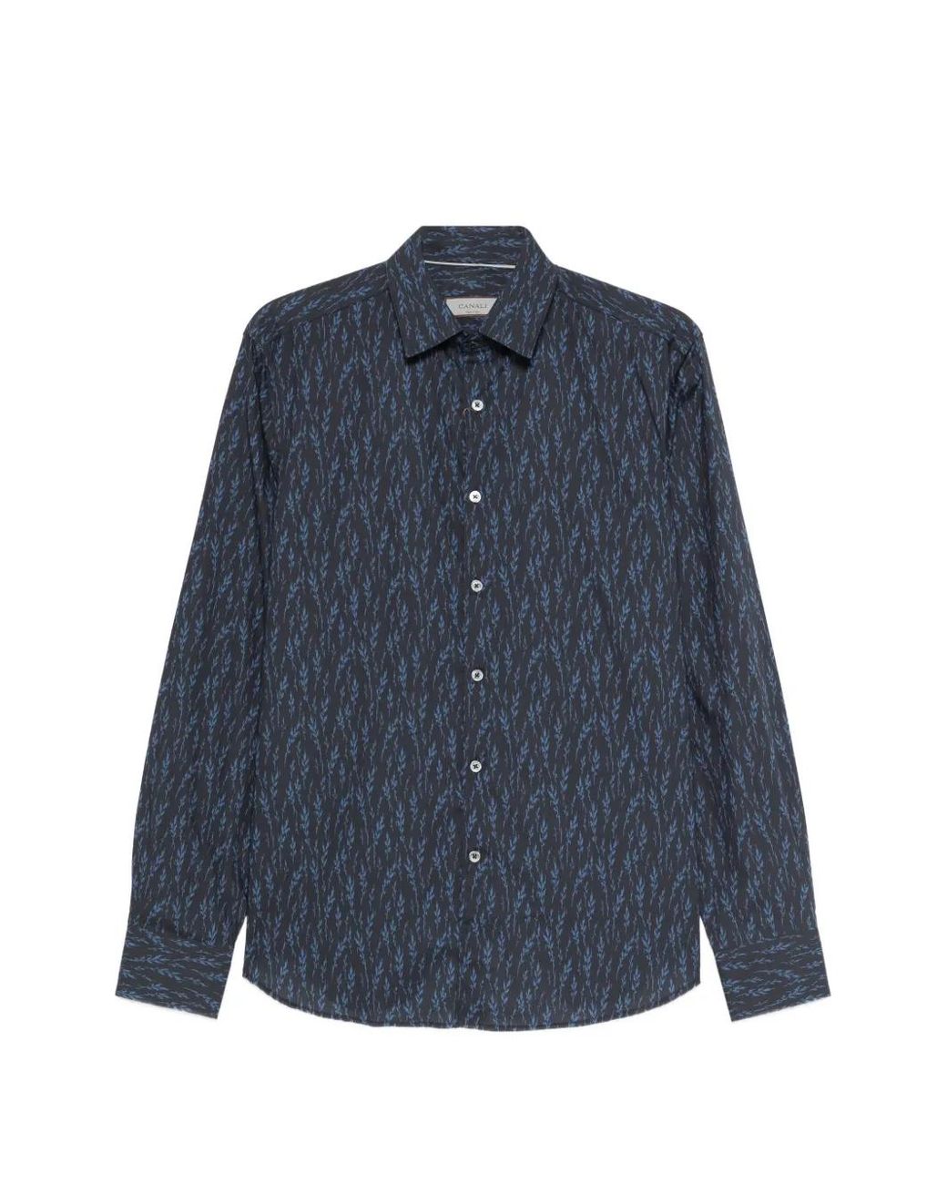 Canali Blue Patterned Shirt for men