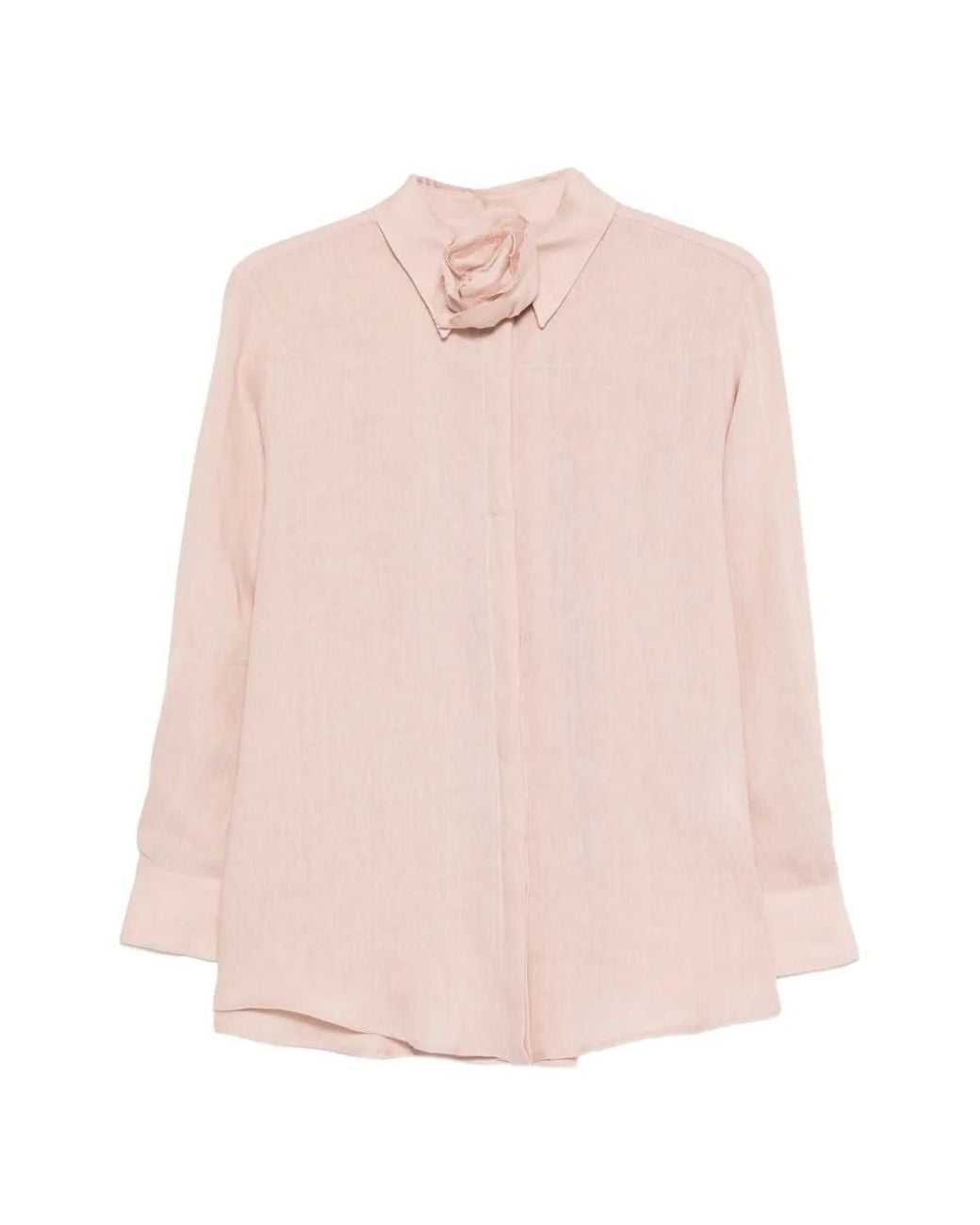 Marella Pink Editore Floral-Embellishment Shirt Set (Set Of Two)