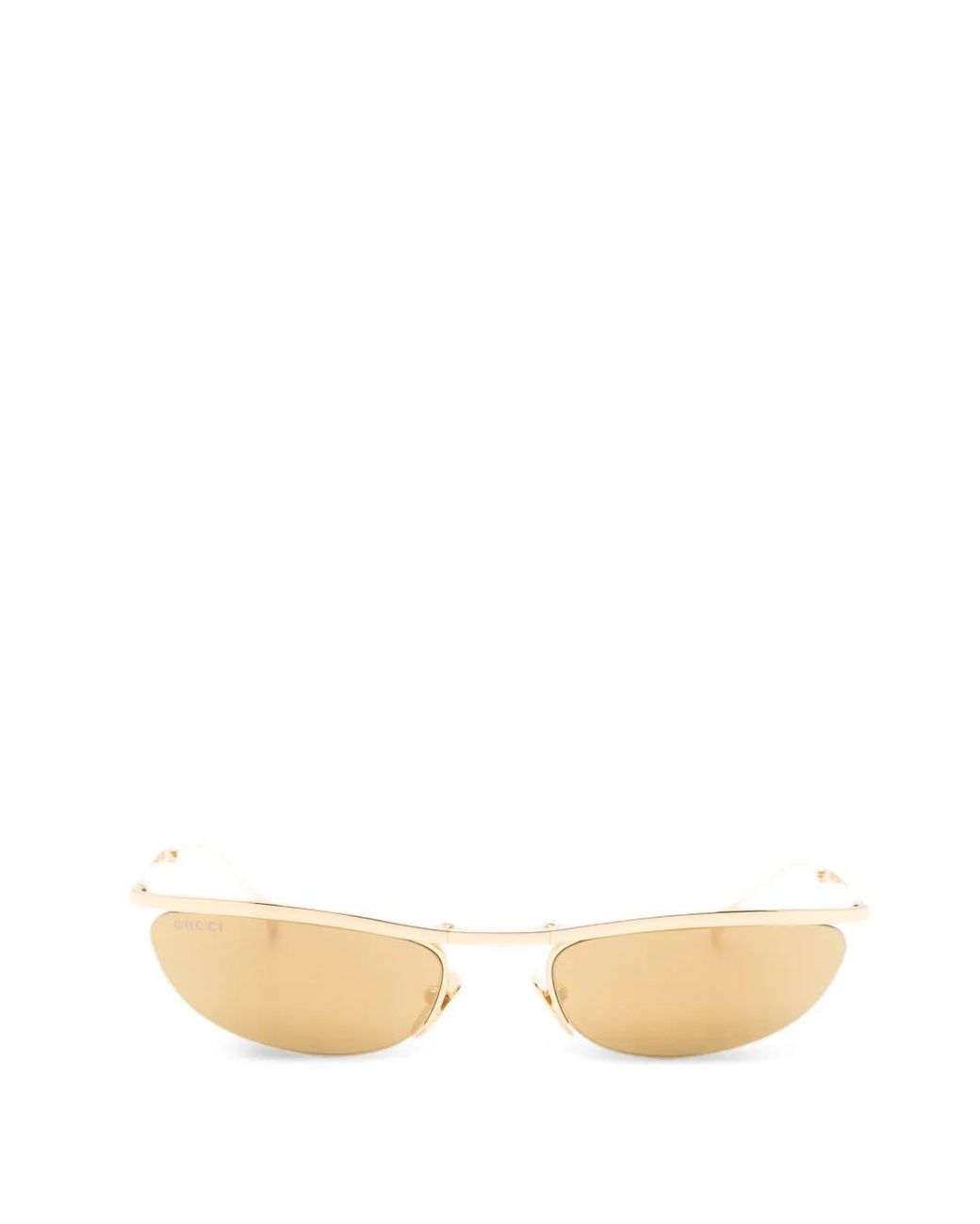 Gucci Natural Oval-Frame Sunglasses