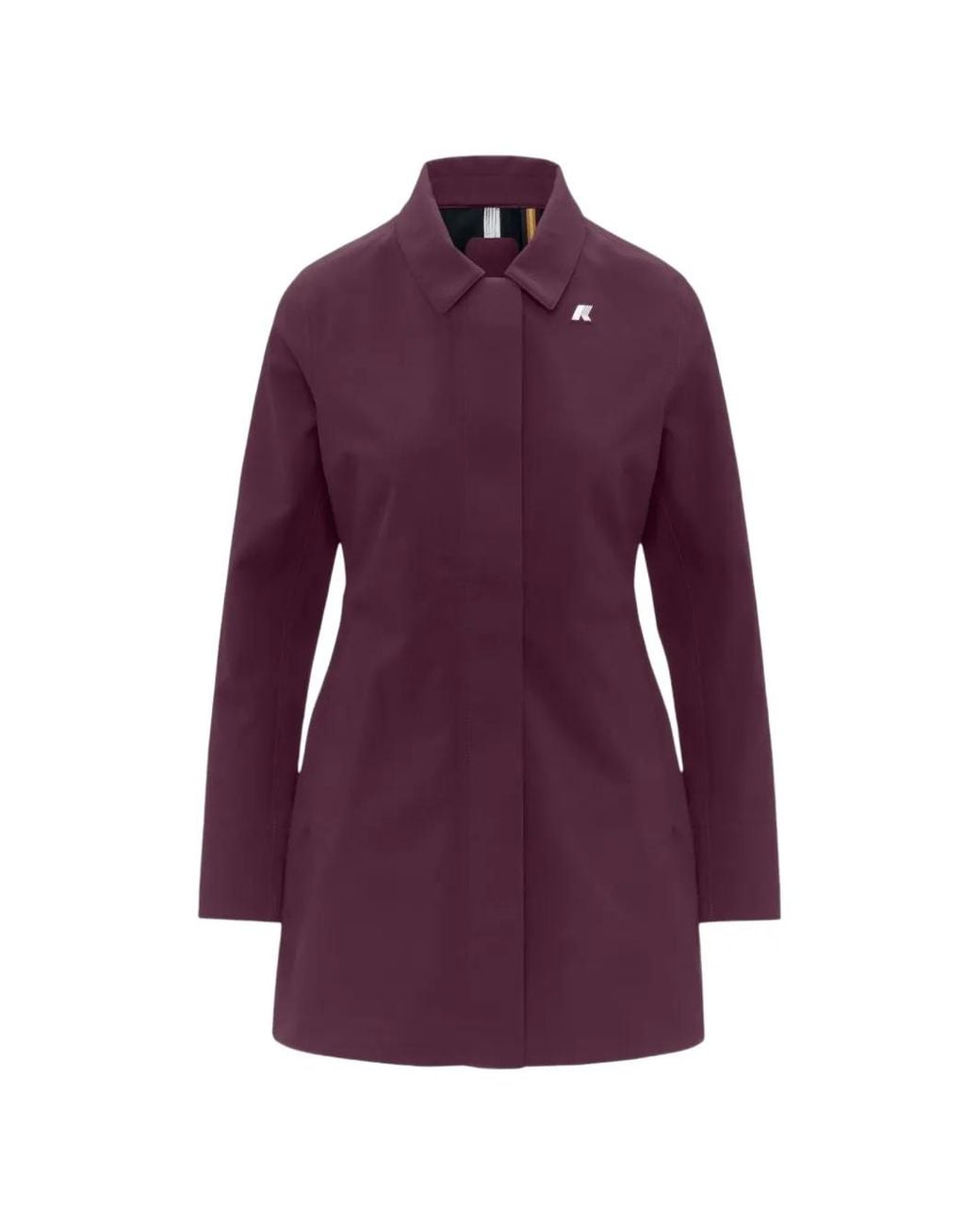 K-Way Purple Mathy Bonded Trench Coat