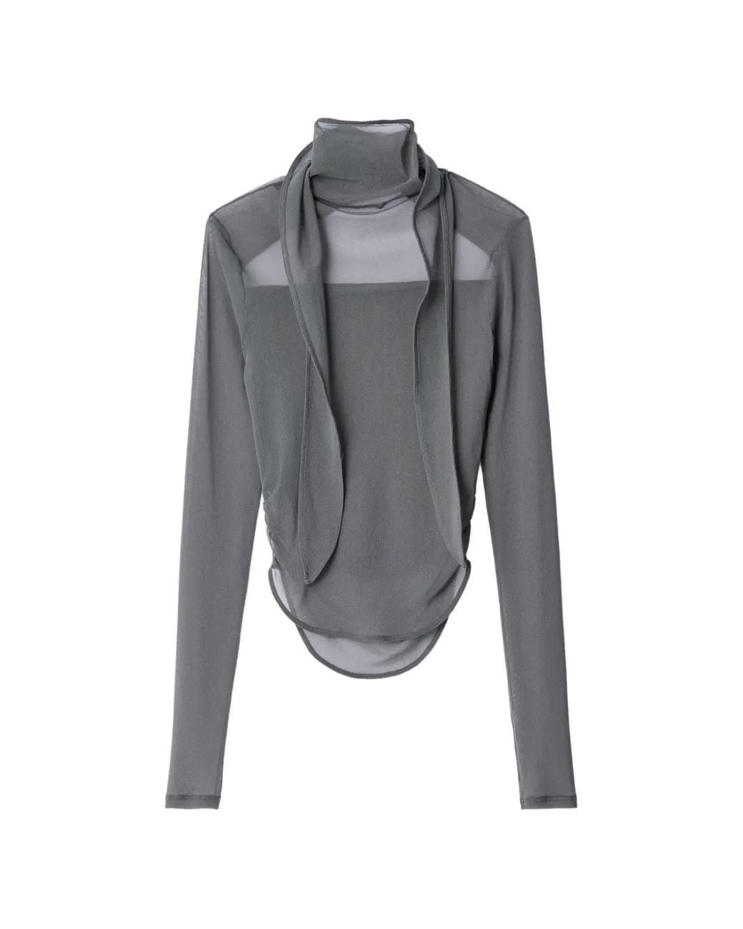 Lemaire Gray Ballerina Foulard Top