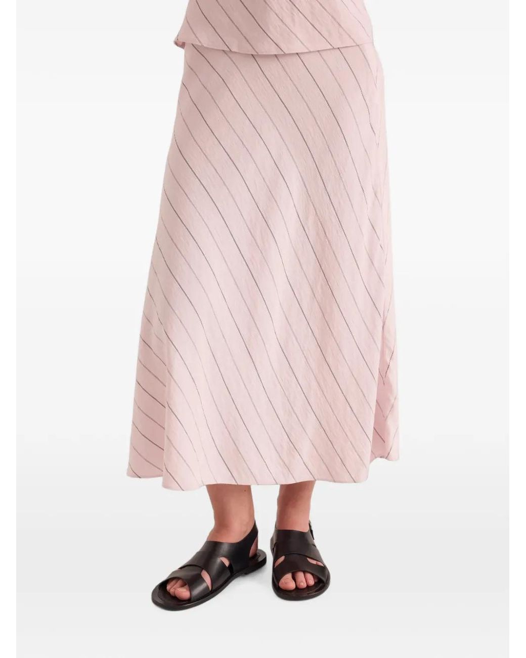 Proenza Schouler Pink Gina A-Line Midi Skirt