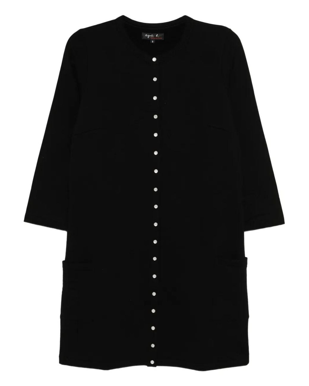 Agnes B. Black Snap Dress
