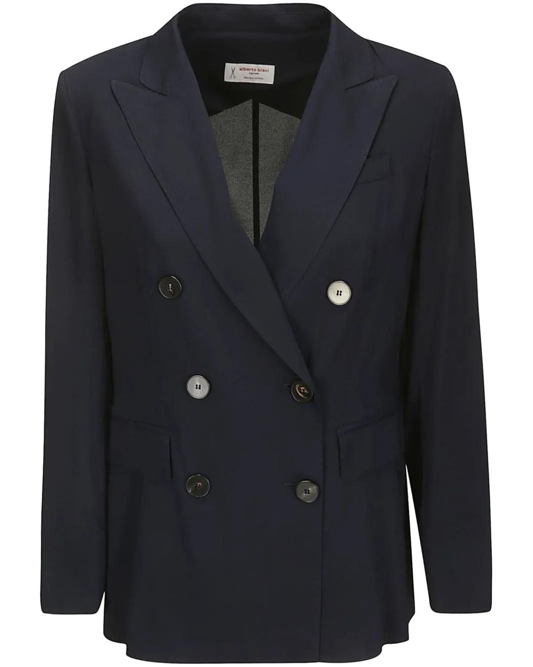 Alberto Biani Black Double-Breasted Blazer