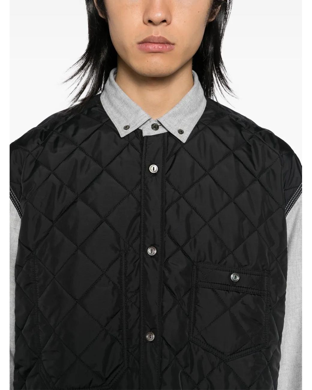 Camicia Trapuntata di Junya Watanabe in Black da Uomo