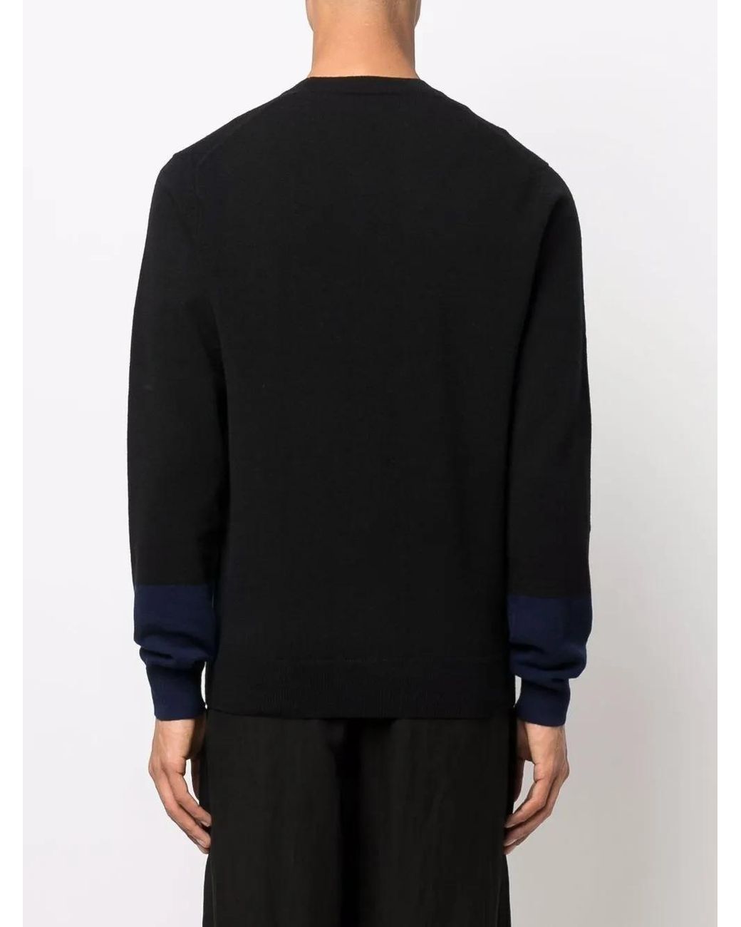 Comme des Garçons Blue Round Neck Sweater In Wool for men