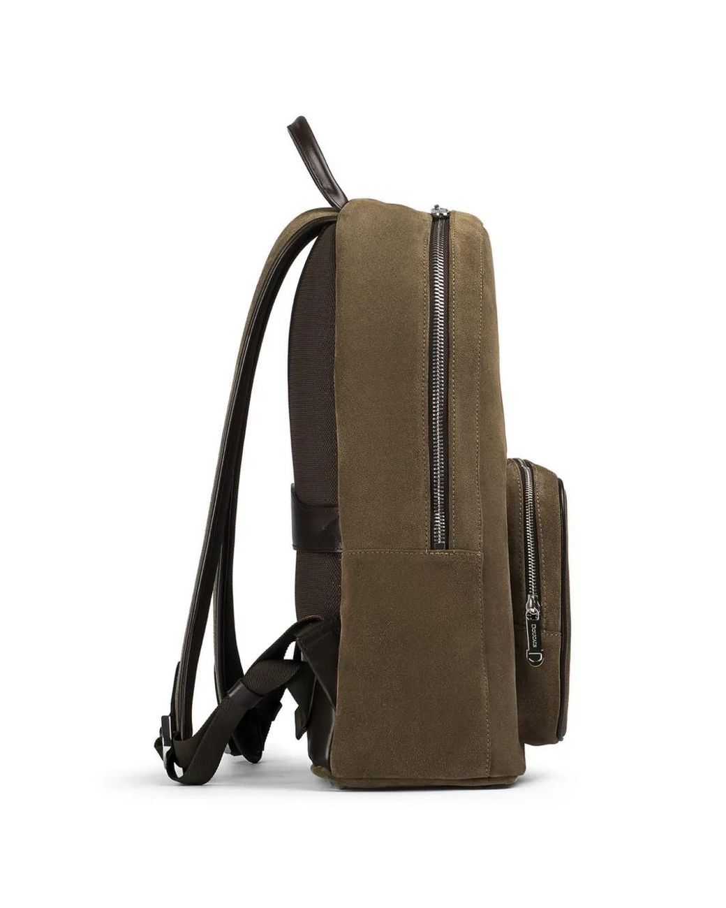 Doucal's Brown Suede Backpack for men