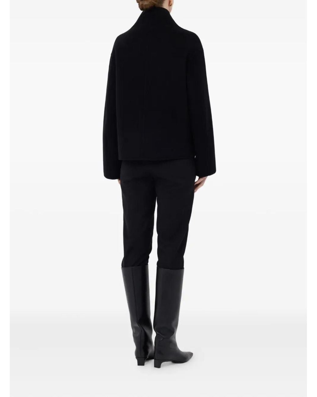 Loulou de Saison Black Double-Breasted Wool Jacket