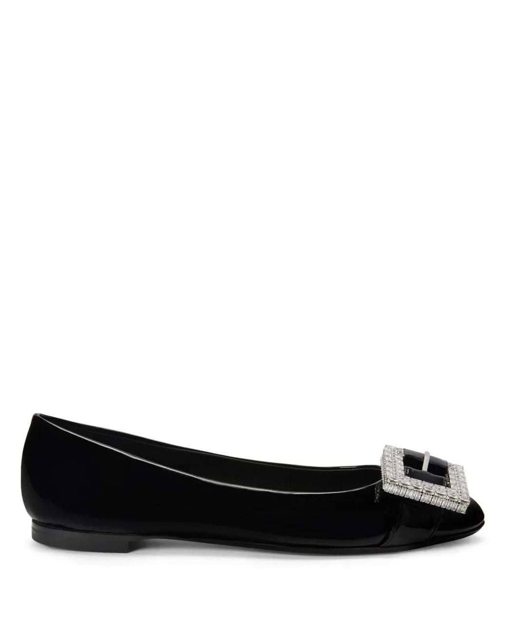 Giuseppe Zanotti Black Miss Buckle Ballerina Shoes