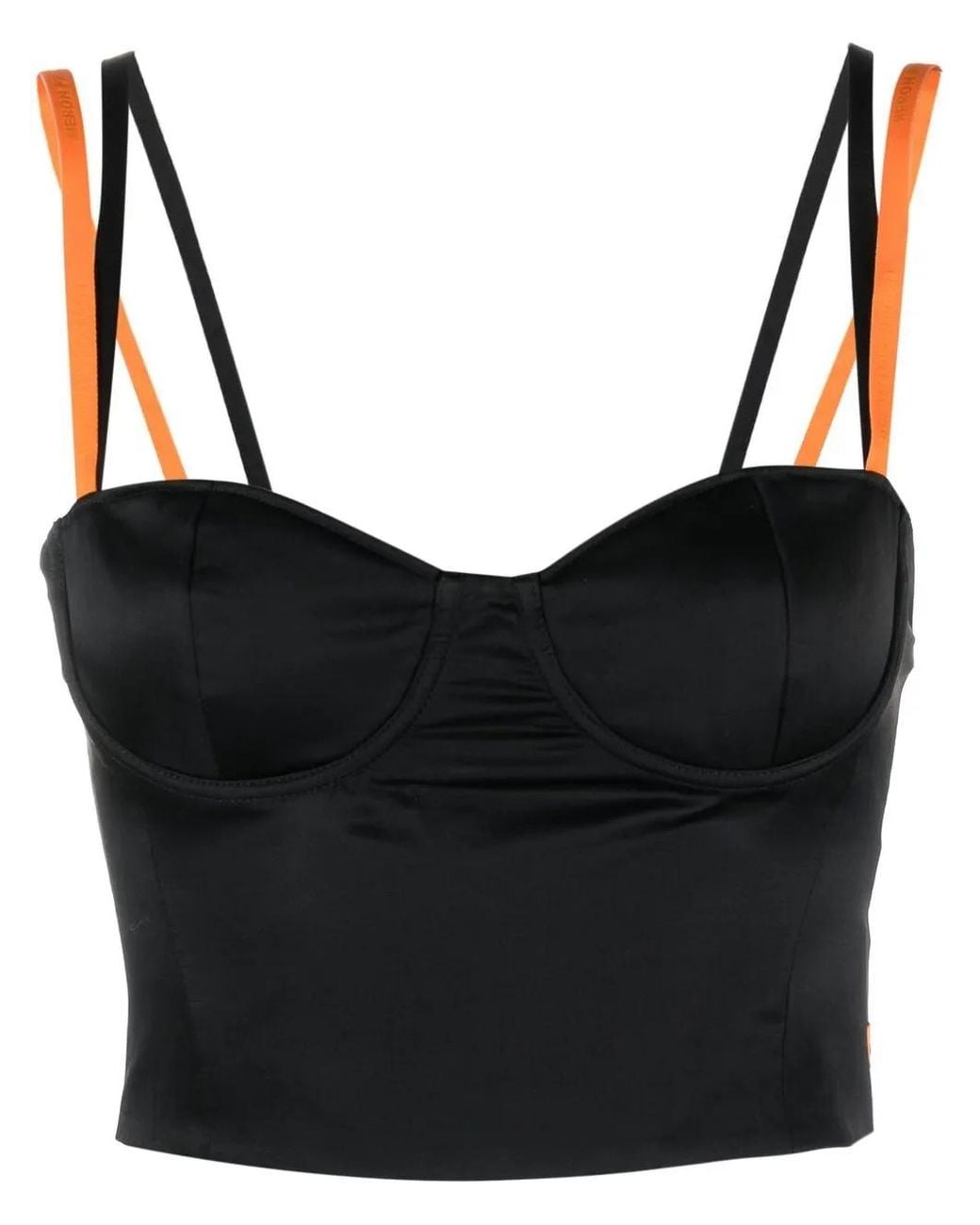 Heron Preston Black Handle With Care Corset-Style Top