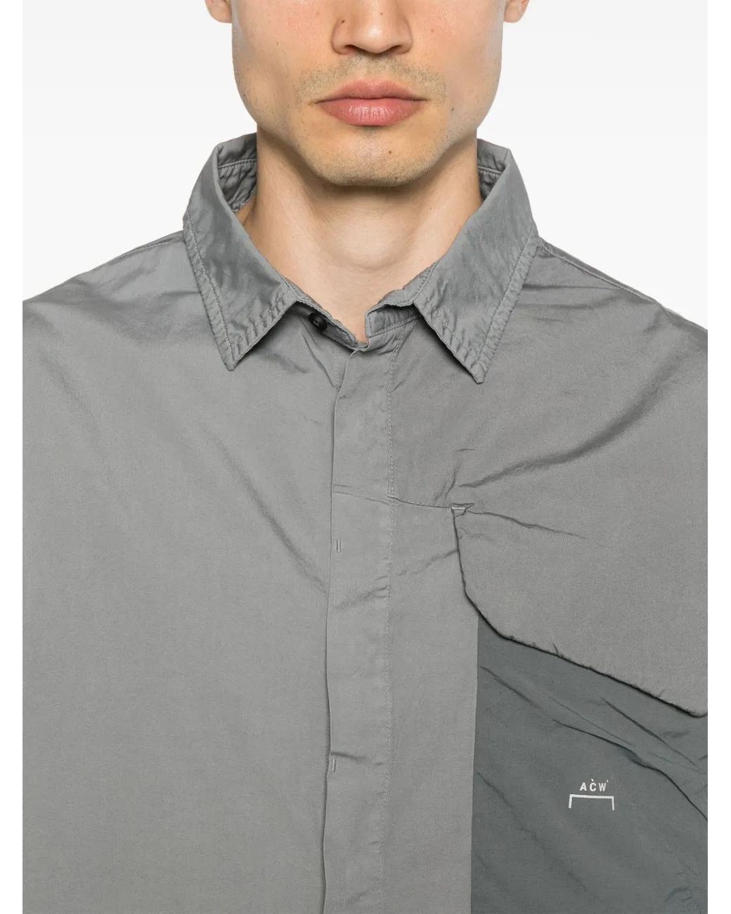 Camicia Con Logo di A_COLD_WALL* in Gray da Uomo