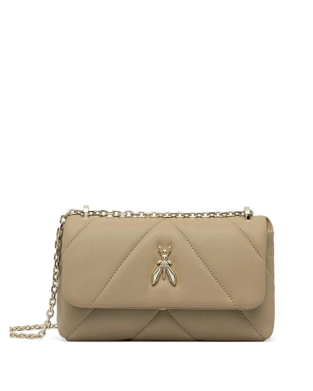 Patrizia Pepe Natural Fly Padded Cross Body Bag