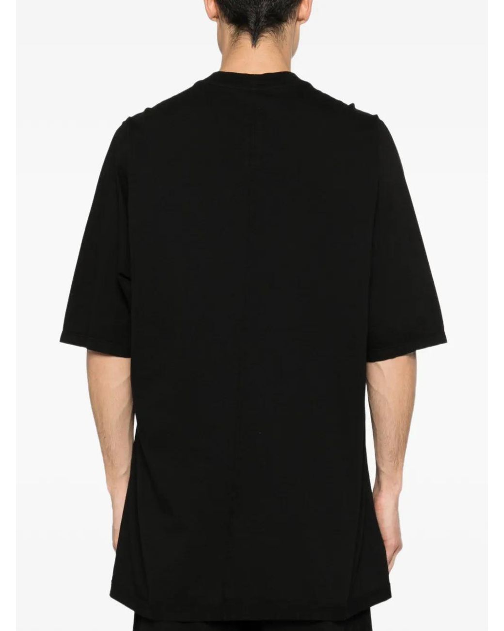 Rick Owens Black T-Shirt Jumbo À Imprimé Graphique for men