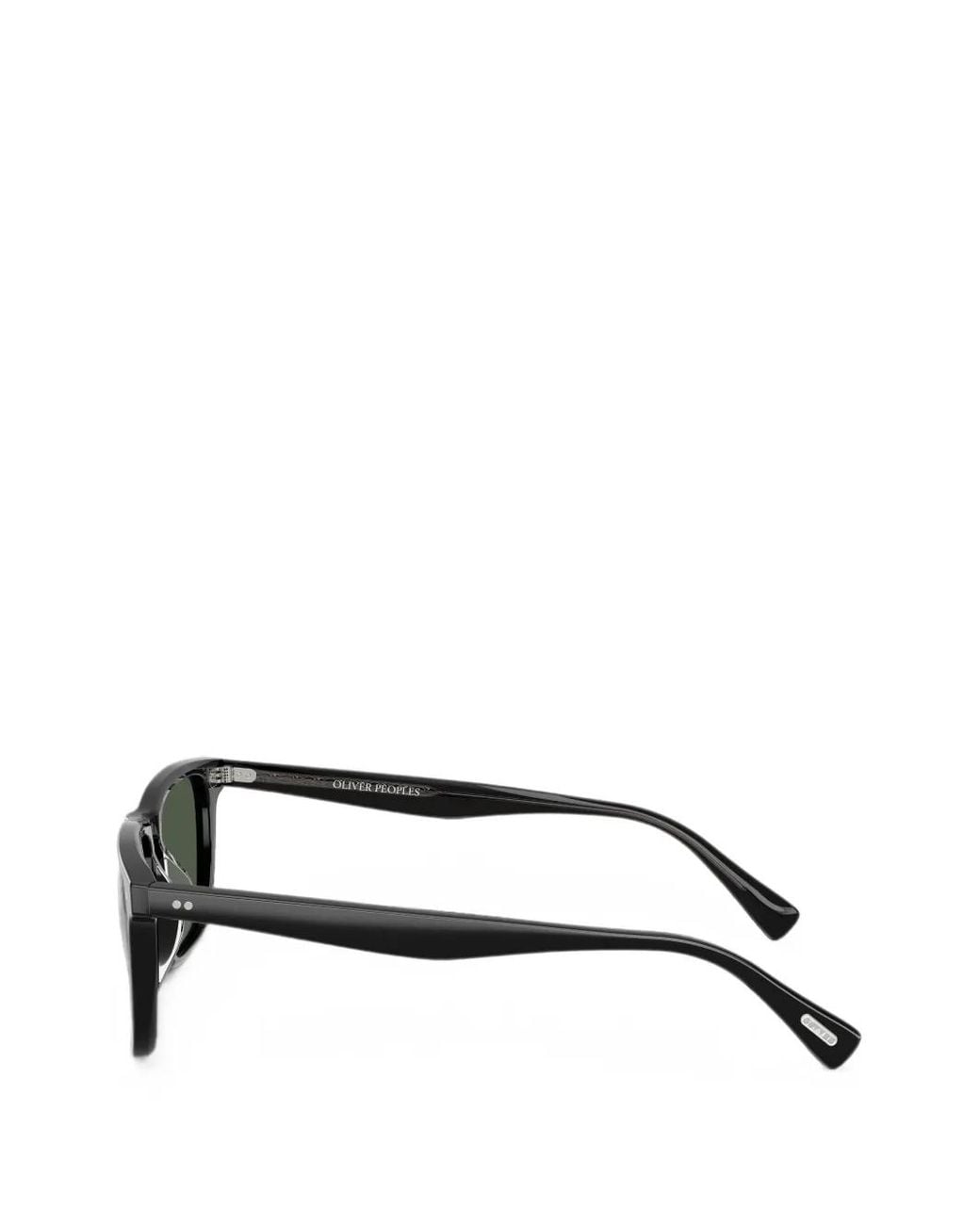 Oliver Peoples Green Brano Rectangle-Frame Sunglasses