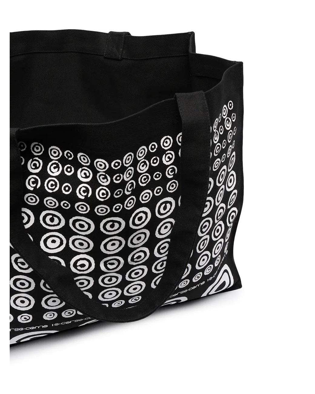 10 Corso Como Black Circle Logo Canvas Tote