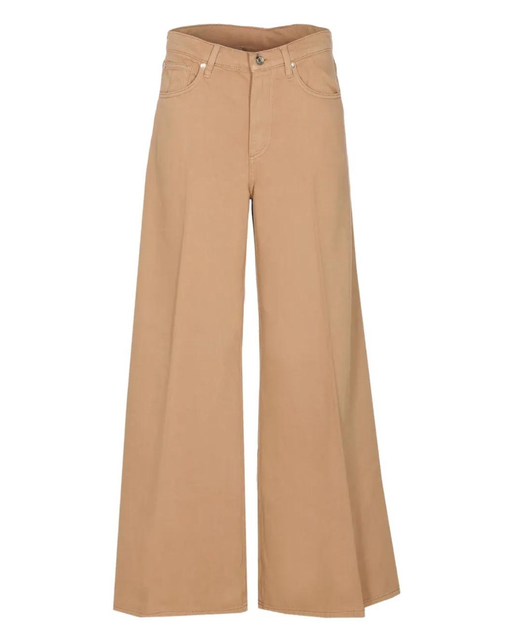 Liu Jo Natural Super-Flared High-Rise Trousers