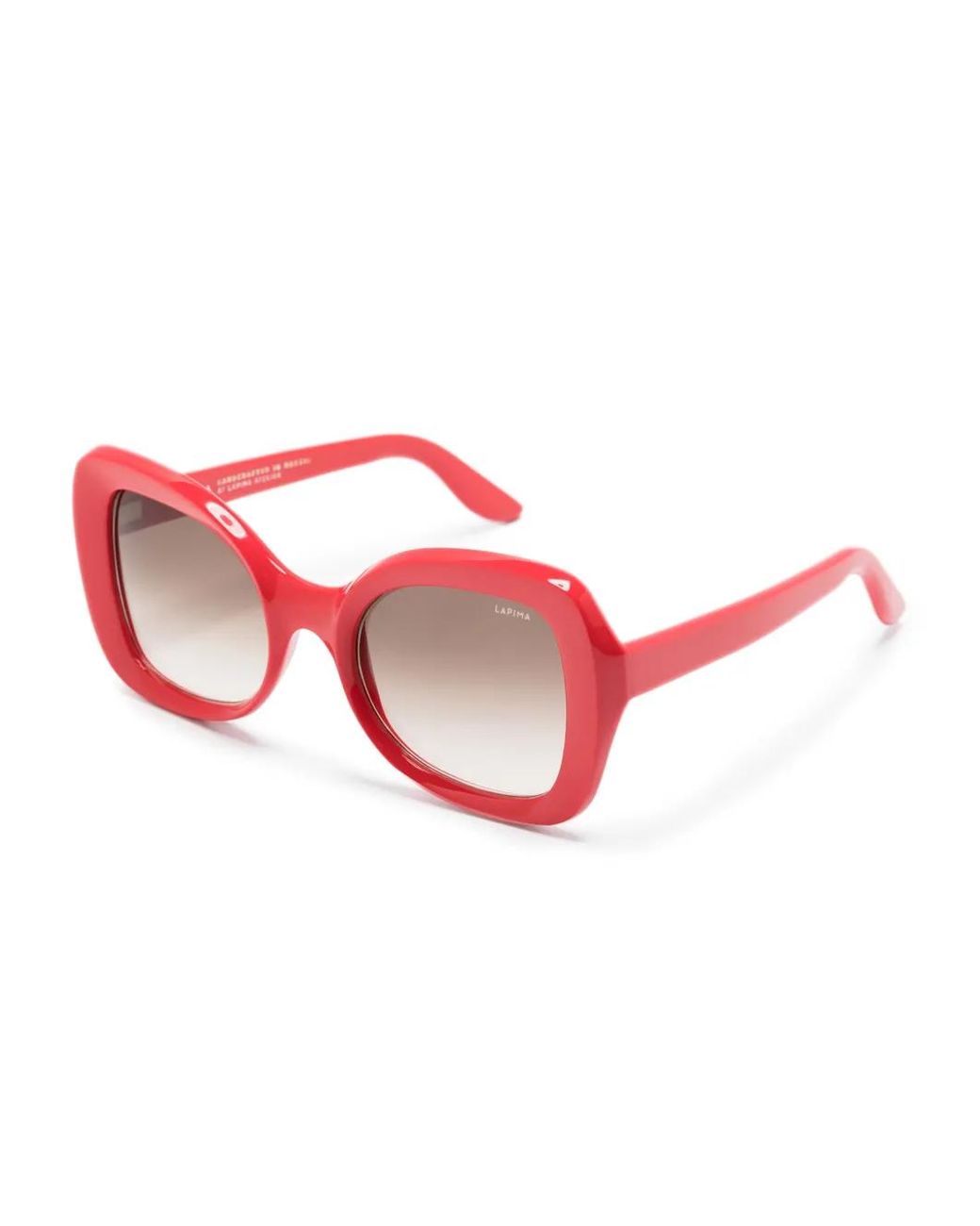 Lapima Red Isabel Oversized-Frame Sunglasses