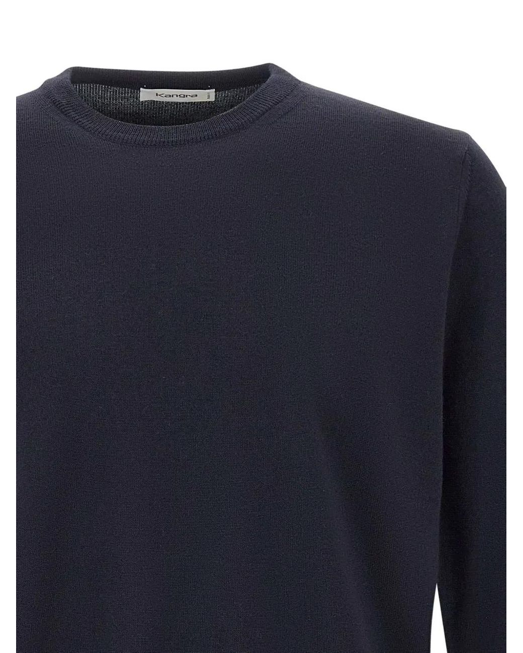 Kangra Blue Crew-Neck Knitted Sweater for men