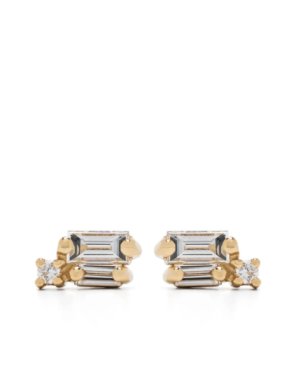 Suzanne Kalan White 18Kt Bold Burst Diamond Stud Earrings