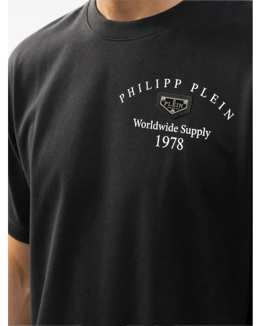 Philipp Plein Black Jersey T-Shirt L'Homme for men