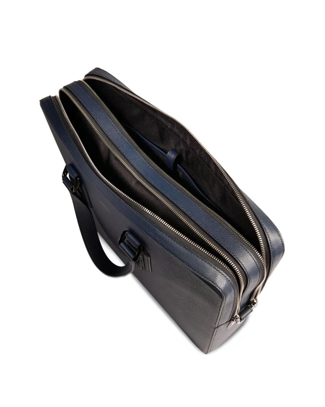 Lancel Blue Buckle-Detail Leather Laptop Bag for men