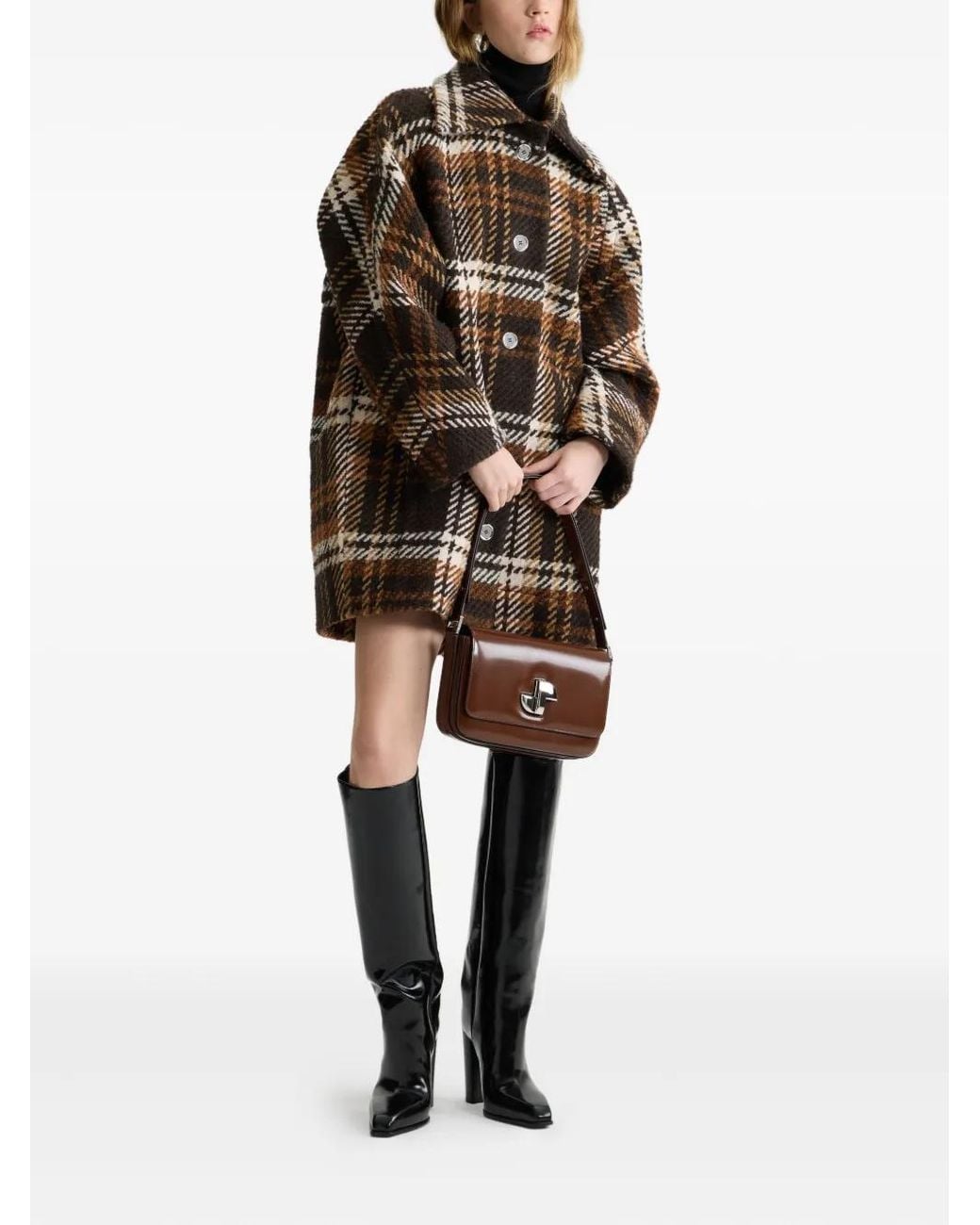 Patou Black Wool Blend Coat