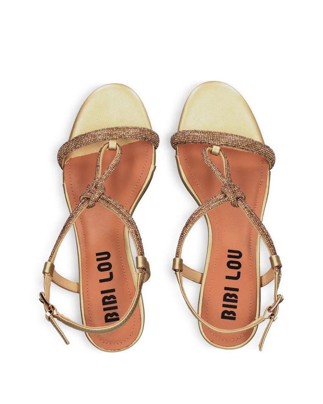Bibi Lou Natural Crystal-Embellished Sandals