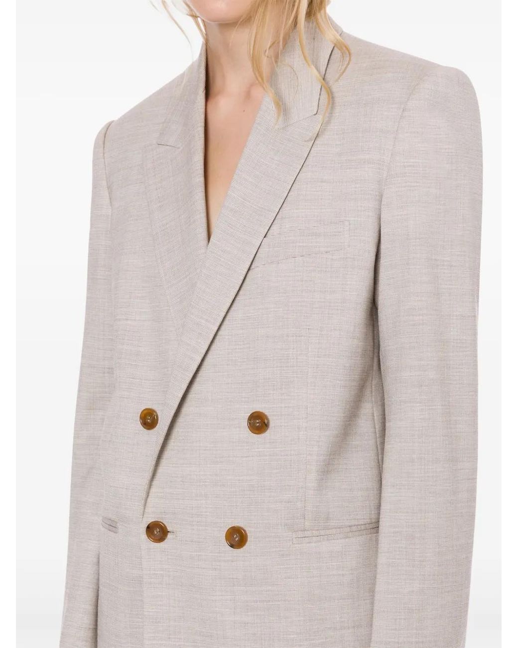 Philosophy Di Lorenzo Serafini Natural Double-Breasted Blazer