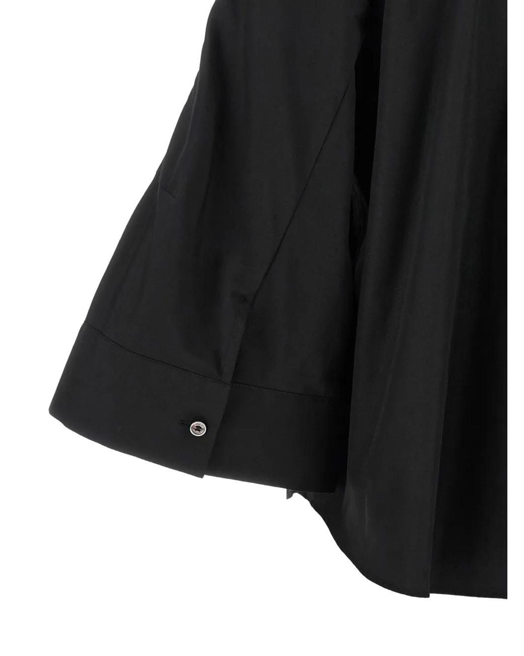Sacai Black Flared-Sleeve Shirt