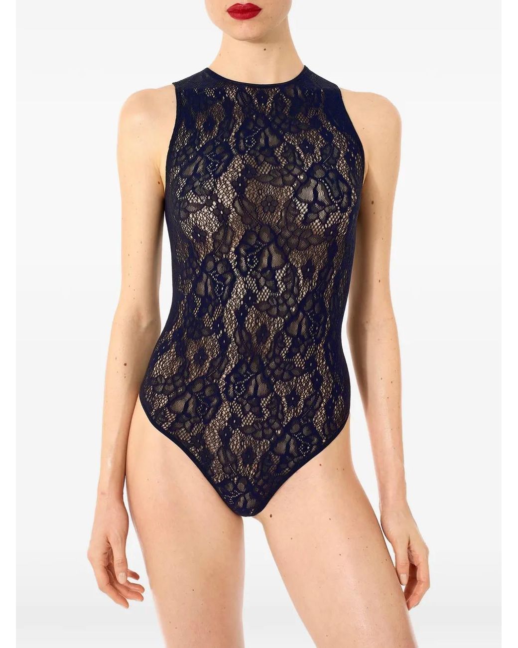 Wolford Black Infinite Rose Bodysuit