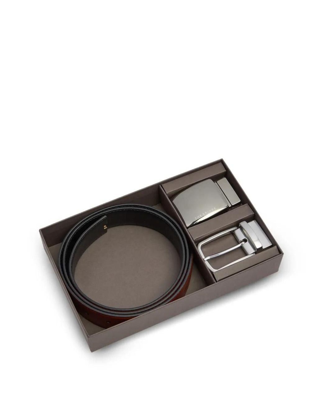 The Bridge Brown Reversible Leather Belt for men