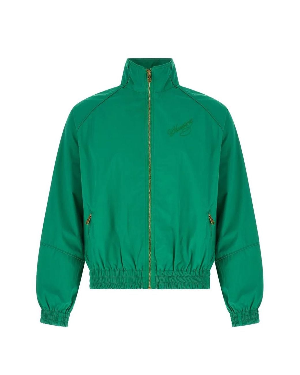 Willy Chavarria Green Raglan-Sleeve Windbreaker for men