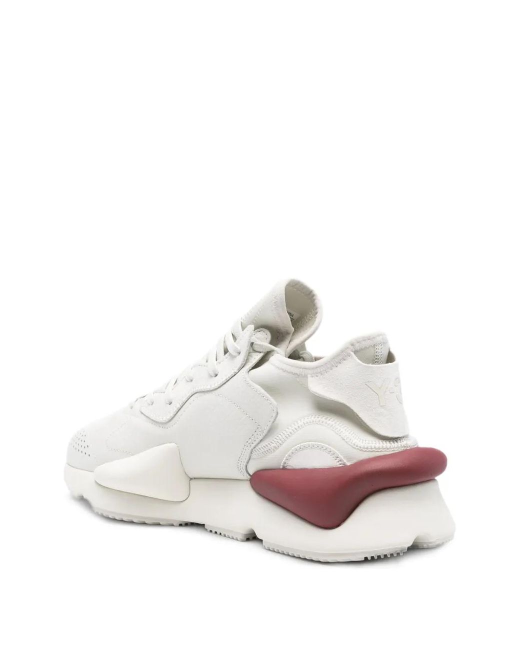 Y-3 White Sneakers With Distinctive Accent