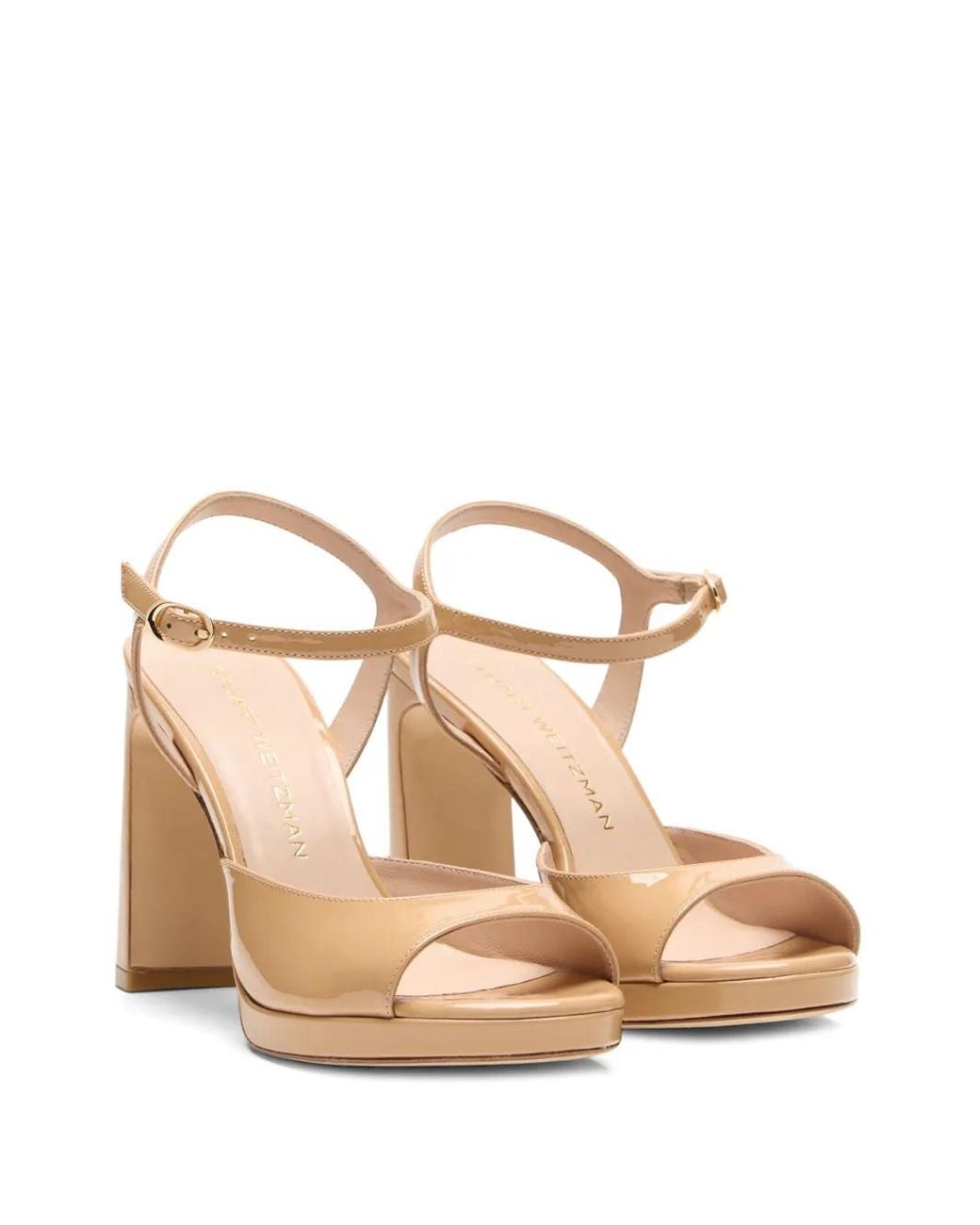 Stuart Weitzman White Babette Platform Sandals