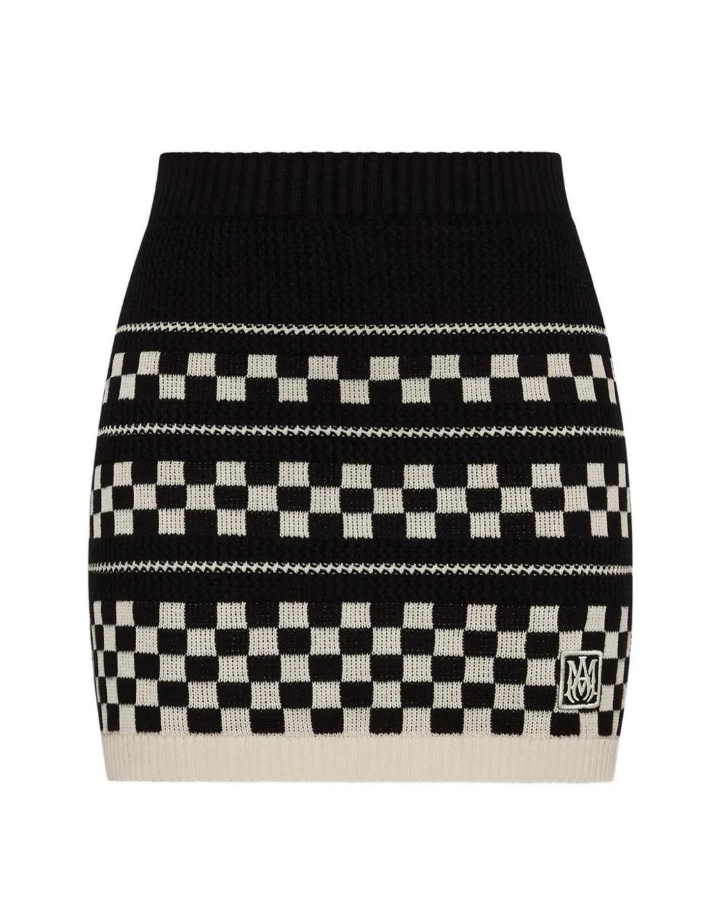Amiri Geruite Mesh Rok in het Black