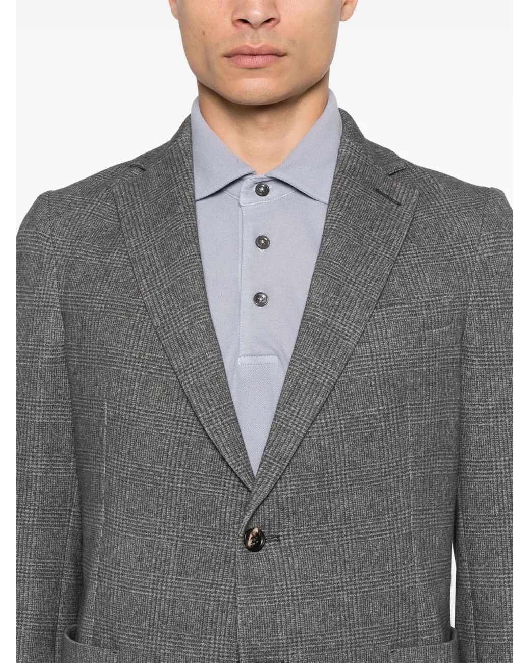Circolo 1901 Gray Checked Blazer for men