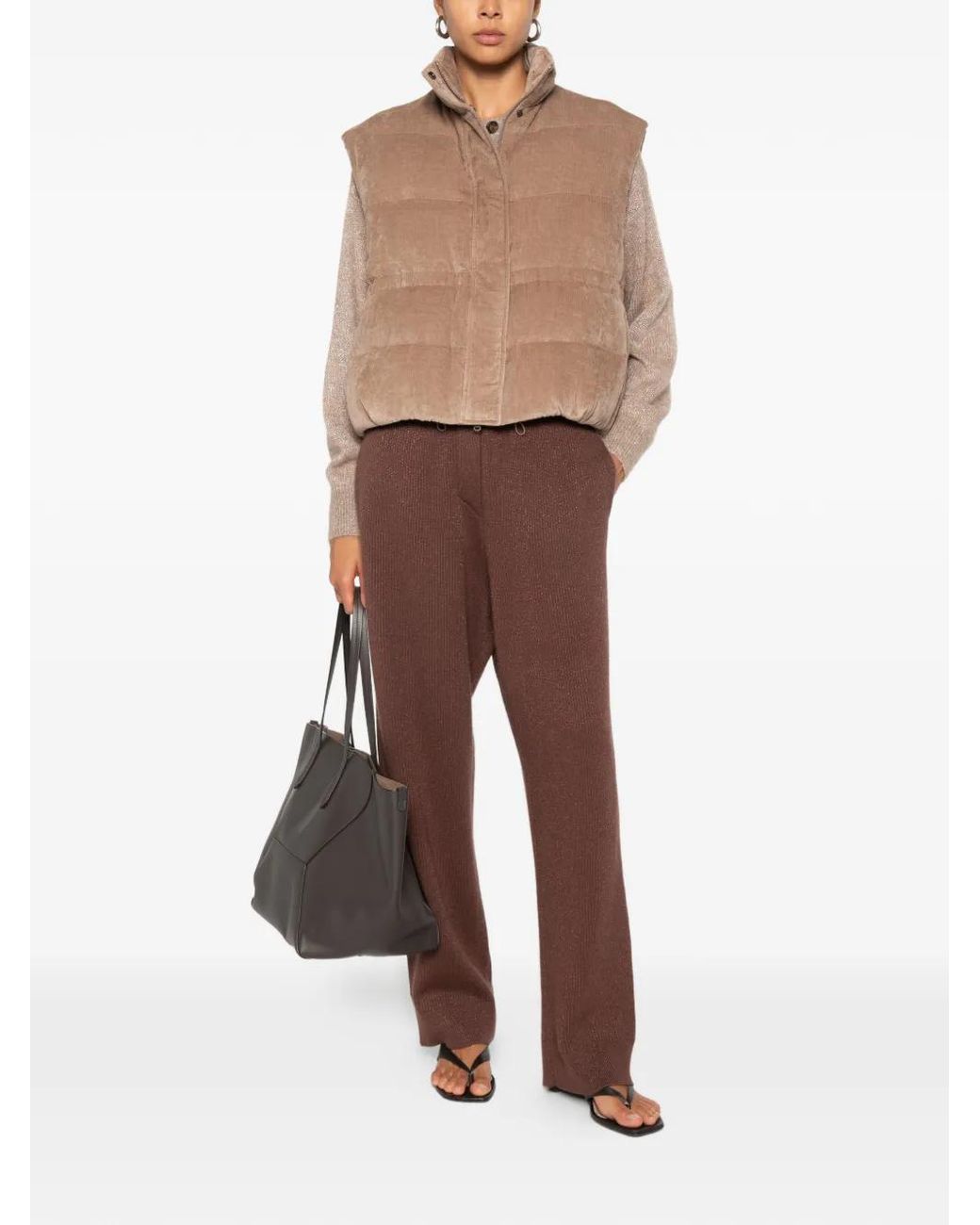 Brunello Cucinelli Brown Down Vest