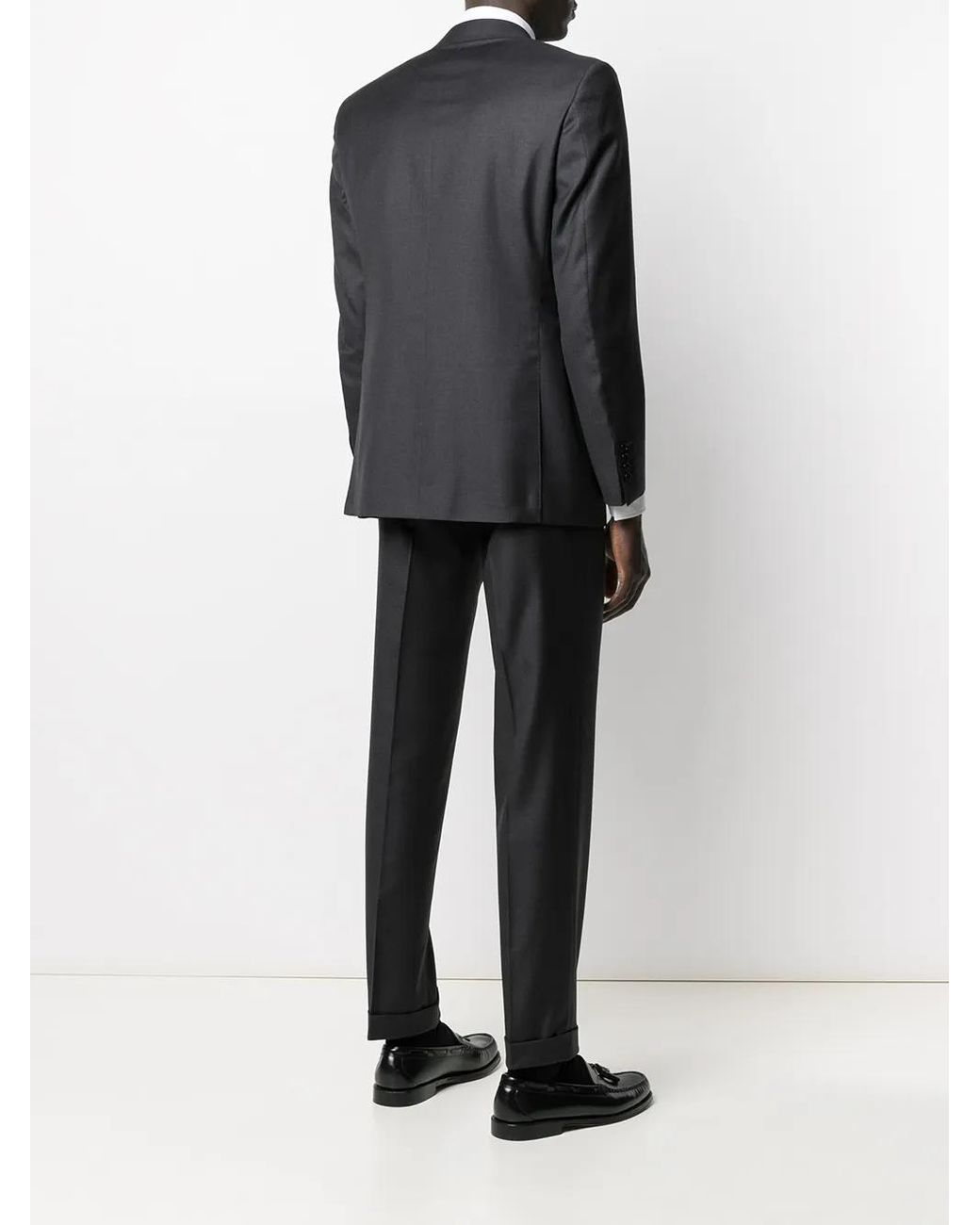 Canali Gray Wool Single-Breasted Suit for men