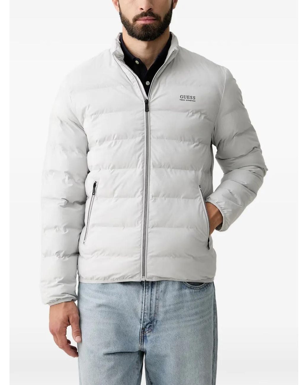 Guess Gewatteerd Jack in het Gray voor heren