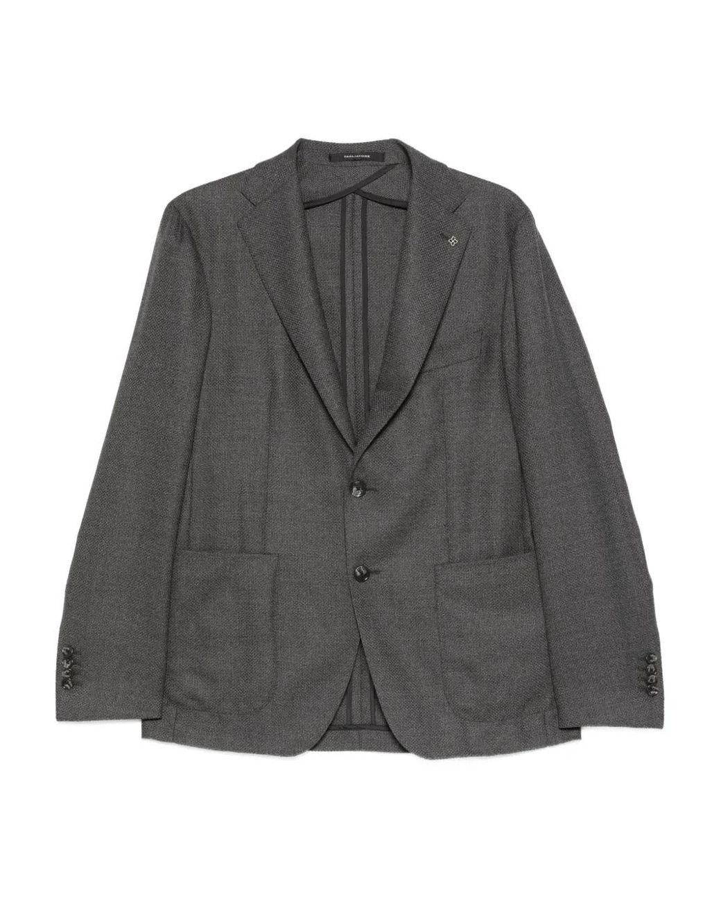 Tagliatore Gray Button-Fastening Blazer for men