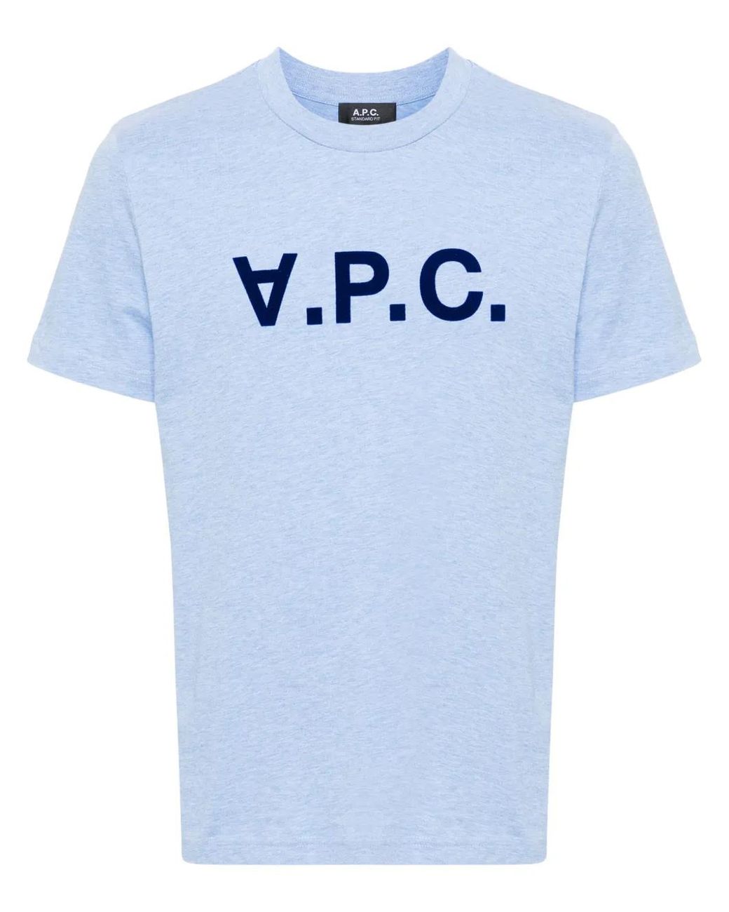 Camiseta Con Logo A.P.C. de color Blue