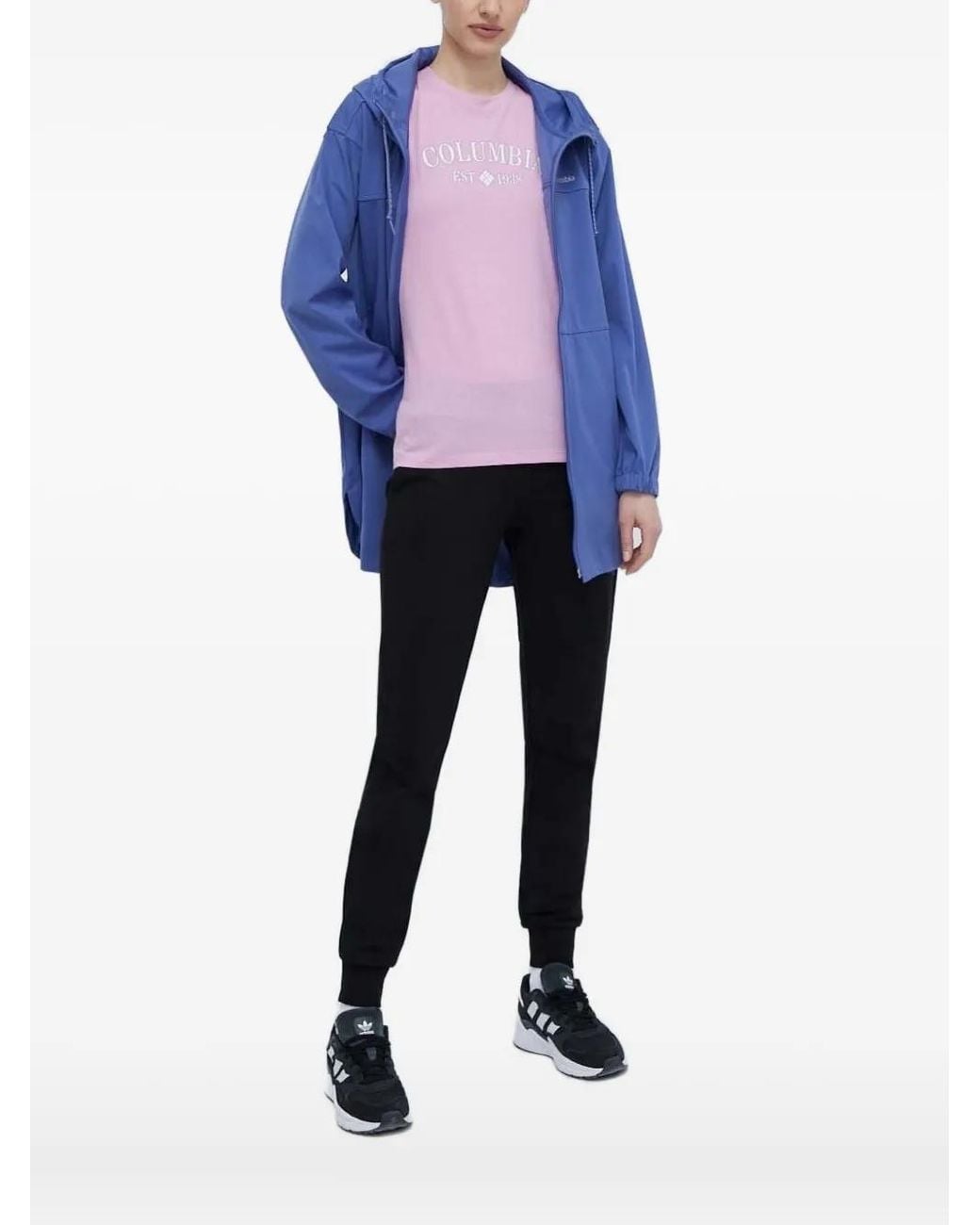 Columbia Blue Hooded Softshell Jacket