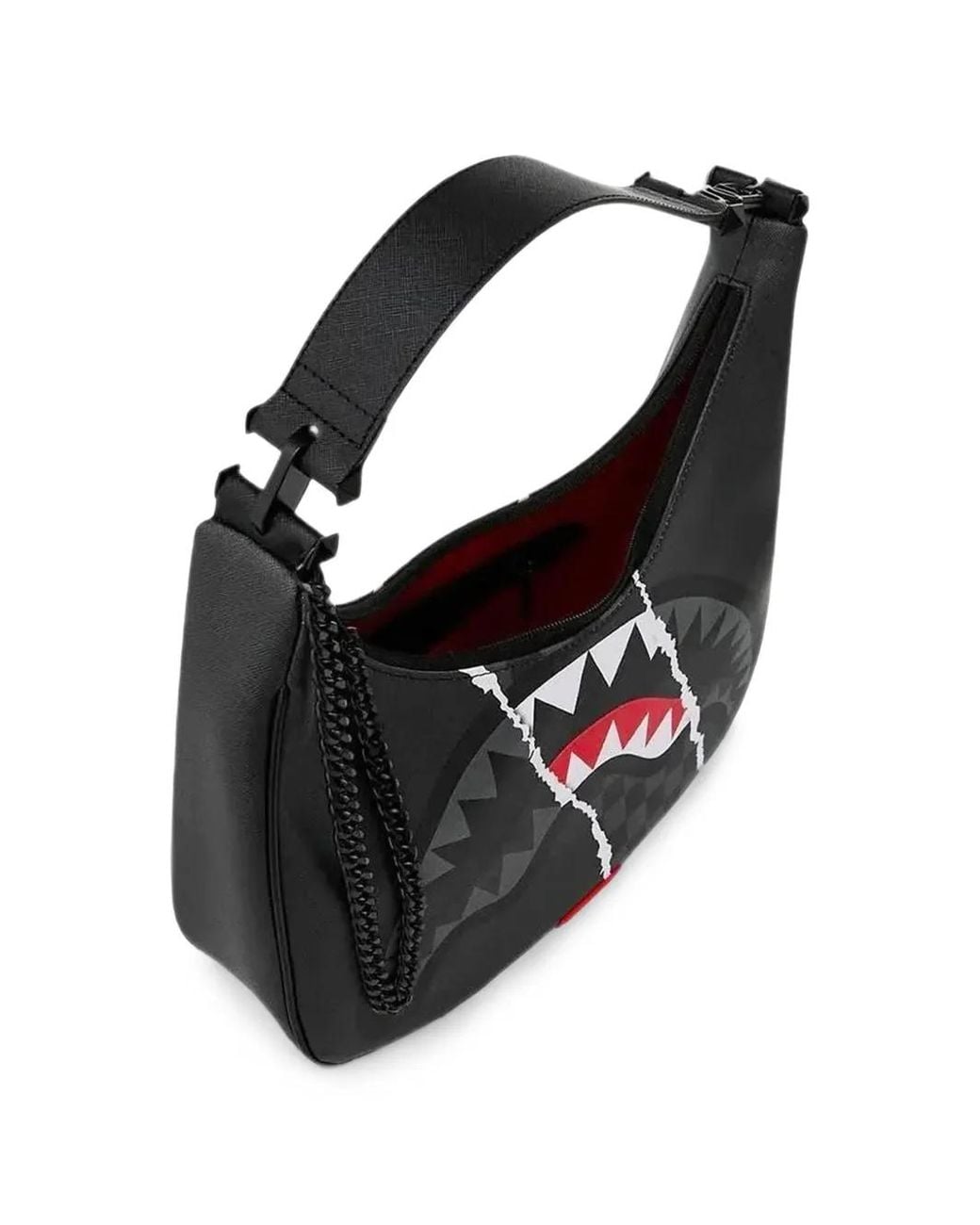 Sprayground Black Shark Slash Shoulder Bag