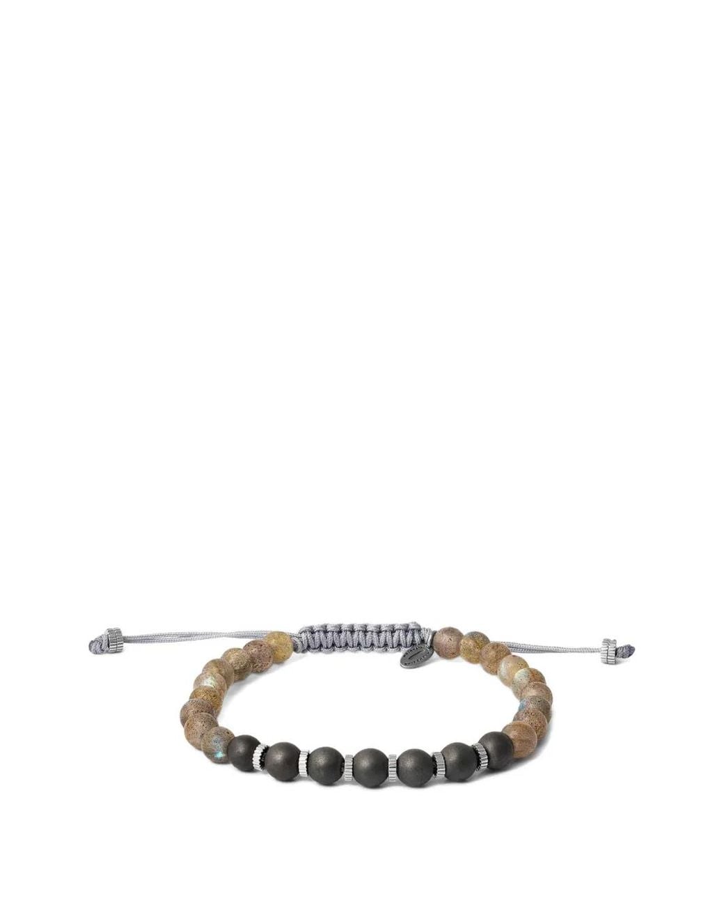 Tateossian White Beaded Bracelet for men