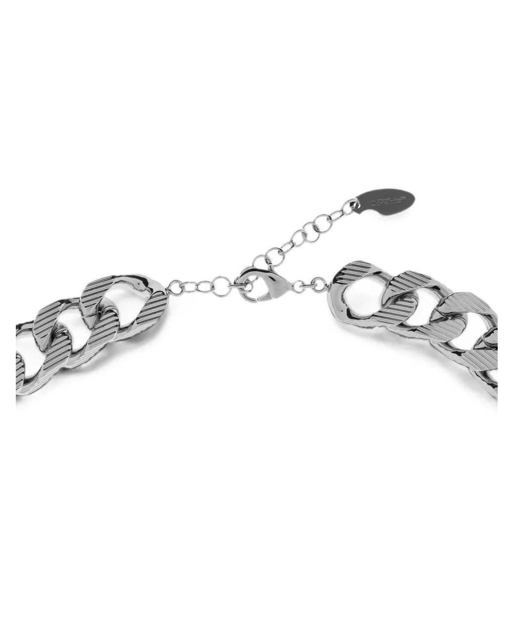 Off-White c/o Virgil Abloh Metallic Arrows Textured Curb-Chain Necklace for men