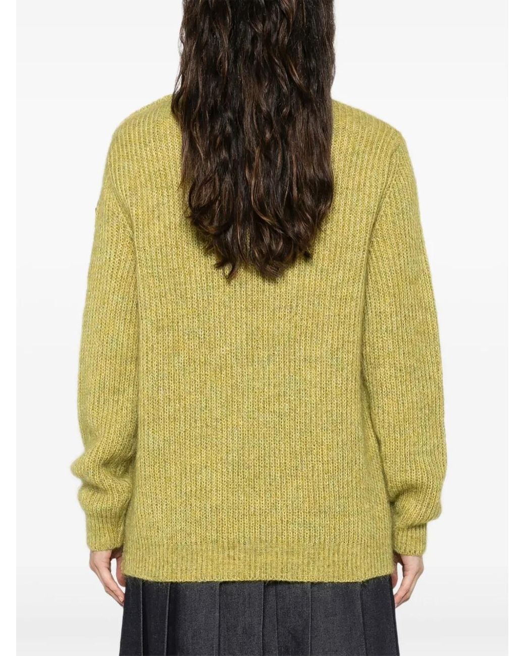 Moncler Yellow Crew Neck Sweatshirt