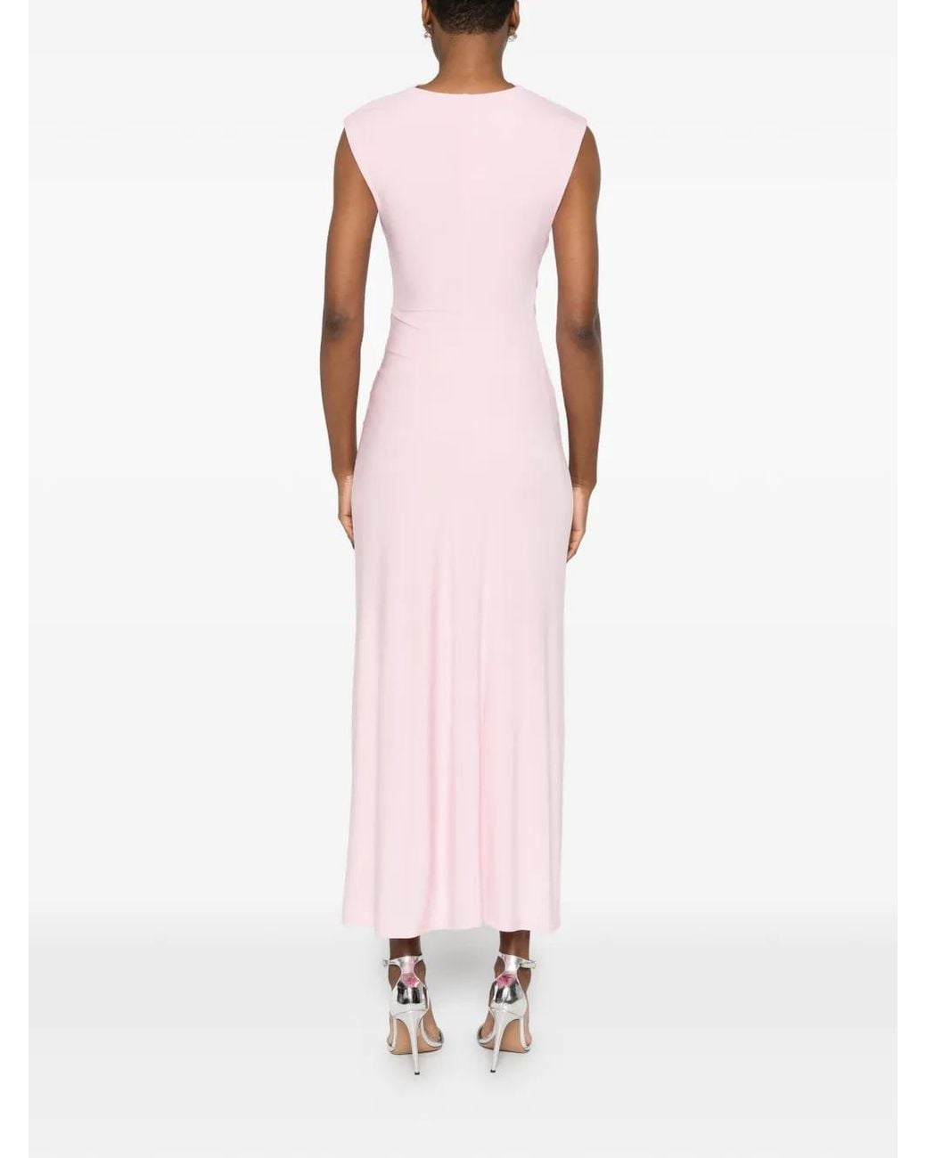 Jonathan Simkhai Pink Acacia Draped Midi Dress